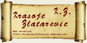 Krasoje Zlatarević vizit kartica